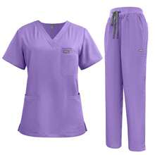 Pink Scrub Set For Medical And Beauty Work - Pink Nurse Uniform - View 4