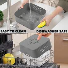 Square Silicone Air Fryer Liner, Reusable Silicone Air Fryer Liner, Silicone Air Fryer Mat, Air Fryer Accessory, Kitchenware, Can Replace Disposable Baking Paper. - View 5