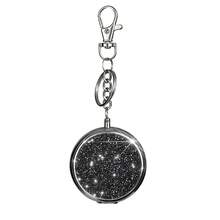 BLBLBL 1pc Multi-Color Shiny Cute Luxury Portable Sealed Round Flip Lid Metal Body Mini Ashtray With Keychain, Made Of A-Grade Artificial Rhinestones, Suitable For Daily Use Hanging On Bags And Keychains - Diamond Version - View 10