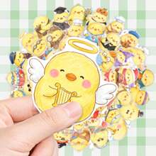 50Pcs Adorable Little Chicken Vinyl Stickers,Cute Cartoon Chick In Diverse Outfits,Waterproof Stickers For Journal Scrapbook Water Bottle Laptop - Multicolor - View 2