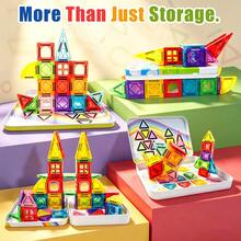 26/56/76pcs Mini Colorful Magnetic Building Blocks With Iron Storage Box, Suitable For DIY 3D Construction, Portable Stacking And Assembly, Develop Children's Spatial Ability, Christmas Birthday Gift For Boys And Girls - Multicolor - View 8