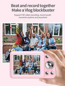 W&O Mini HD Digital Camera For Students, Photo & Video Recording, MP3 Music Player, Includes 32G Memory Card, Suitable For Recording Life And Travel VLOGs, Student Gift, Gift For Boyfriend/Girlfriend - View 5