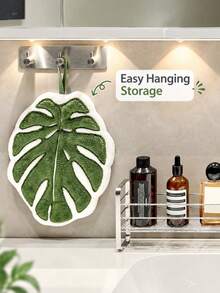 Leaf-Shaped Microfiber Absorbent Towel With Hanging Loop, Fashionable Bathroom & Kitchen Hand Towel, Mother's Day & Holiday Gift - Multiple Styles and Colors - View 9
