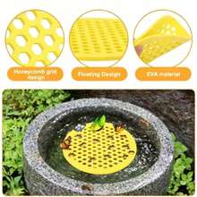 Floating Bee Island - EVA Foam Floating Bee And Butterfly Waterer - Comes With A Drinking Tray To Attract Bees And Insects, Beekeeping Equipment. Includes A Landing Tray, Beekeeping Supplies, And Outdoor Garden Decor. - A - View 4