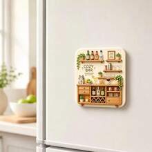 Little Flower House & Baking Room Fridge Magnet, 3D Embossed Personalized Cute Creative Gift Decoration Magnetic Souvenir, These Exquisite Fridge Magnets Are Perfect Creative Gifts For Decorating Kitchen, Whiteboard, Storage Cabinet, Refrigerator And Home Decor - Style a - View 8