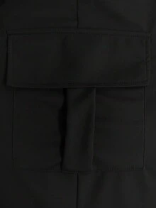 Spring/Autumn New Women's Plus Size Casual Fashion Versatile Cargo Pants Black - Black - View 11