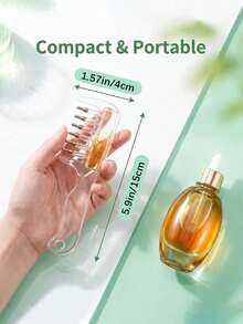 Transparent Comb For Applying Hair Oil To Scalp, Featuring Visible Liquid Container And Rotating Metal Teeth Head For Even Distribution, Suitable For Hair And Beard Care, Unisex, Allows Essential Oil Massage Without Hand Operation - Multicolor - View 7