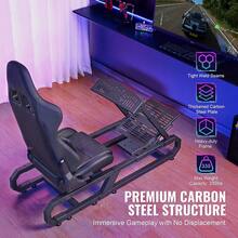 Racing Wheel Stand For Logitech G923/G920/G29, Heavy Duty Steel Driving Simulator Cockpit-Thrustmaster T248P, Steering Wheel Bracket Height & Foot Pedal Angle Adjustable,Max Load 330 LBS Compact - G923/G920/G29,  T248P - View 3