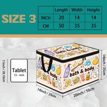 Multi-Size, Multi-Pattern Optional Food Cat Grooming Supplies Leopard Print Valentine's Day Heart & Text Foldable Storage Box, Zippered Handheld Storage Bin, Upgraded Fabric Large Capacity Organizer Box, Suitable For Wardrobe, Dormitory, Under Bed Storage, Organizing Clothes, Bedding, Toys, Miscellaneous Items, Home Moving Organization Storage Box - Multi-color - View 17