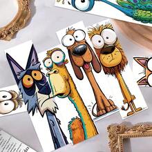 SCXXBSW 30pcs/60pcs Funny Animal Bookmarks, Minimalist Planner Creative Material, Literary Reading Paper Cards - Option B 30pcs - View 5