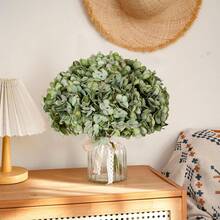 1/3/6 Artificial Hydrangea Bouquets, Artificial Flowers And Plants, Room Decorations, Autumn Garden Decorations, Table Decorations, Birthday Party Decorations, Wedding Flower Baskets, Bridal Bouquets, Home Decor, Dining Room, Bedroom, Windowsill Decorations, Vase Decorations, Valentine's Day Gifts, New Year Decorations, Outdoor Gardens, Back-To-School Season. - Green - View 5