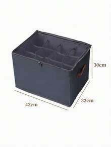 1pc 12/16/20 Grid Fabric Visible Bed Under Shoe Storage Box With Dividers, Suitable For Sneakers And Slippers Shoe Storage And Organization, Ideal For Home Shoe Storage - View 4
