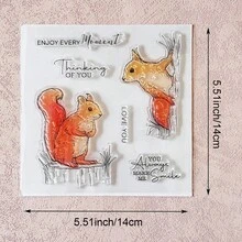 Clear Silicone Stamp, Flower & Animal Plant Pattern For DIY Scrapbooking Card Making Journaling Paper Craft Decor - Floral - View 3