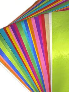 10/20PCS 10/20 Sheets Of A4-Sized Gold And Silver Metallic Cardstock, Perfect For Handmade Crafts, Invitations, And Office Supplies-Eye-Catching And Impressive! Single-Sided Printing - Multicolor - View 3