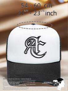 1pc Men Black Hat Letter A Printing Hats For Men Adjustable Design UV Protection Ideal For Hiking, Mountain Climbing, Travel, And Outdoor Activities. - Multicolor - View 9