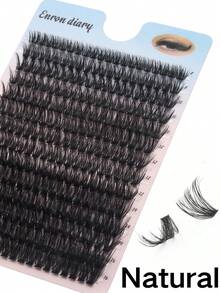 280PCS 60D Russian Fluffy Lash Clusters, D Curl 8-16mm Mixed Length Mink Cluster Lashes, Natural Dense DIY Individual Lashes, Customizable Lengths For Halloween Stage Makeup - D - View 6