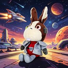 BLUESLEMON Peppy Hare Star Fox Plush Toy, Cute Space Rabbit Stuffed Animal, Soft Video Game Character Plush Doll, Collectible Game Merchandise Gift For Kids & Gamer Fans Home Decor - Multicolor - View 8