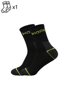 1/5/10/20 Pairs Multicolor Work Letter Mid-Calf Socks, Colorblock Mid-Calf Socks, Sports Comfortable Socks - Multicolor - View 18