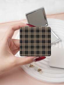 1pc Millennium Y2K Series Portable Folding Makeup Mirror, Lightweight Ultra-Thin Convenient Durable PU Leather, Suitable For Various Occasions Travel Party Work School, Fit For All Ages Universal - Multicolor - View 8