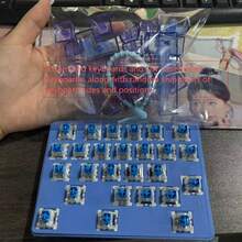 1pc 2026 New Together Fun Beach-Combing Transparent Stress Relief 26-Grid Keyboard Keycap Keychain Pendant Small Toy Ornament [Card Not Included] - Multicolor - View 10