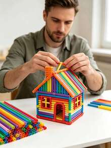 100pcs Handmade Woven Straw Set, Weaving Shaping Tools, Creative Shaping & Kitchen Practical Tools, Handmade Enthusiast Shaping Woven Straw - Multicolor - View 2