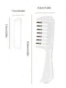 1pc Essential Oil Infused Hair Comb, Scalp Care Comb With Refillable Essential Oil, Portable Liquid Essential Oil Dispensing Comb, Transparent Scalp Hair Oil Applicator Comb, Visible Liquid Reservoir Comb, Suitable For Hair And Beard Care, Unisex Hands-Free Essential Oil Massage Comb, Home Decor, Bedroom Decor, Personalized Gift, Gift Box - Multicolor - View 5
