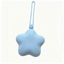 1pc Star-Shaped Silicone Storage Bag, Portable Hanging Design. Made Of High-Quality Material, Easy To Clean. Can Be Hung On The Side Of A Backpack For Convenient Storage Or Used To Organize Small Items In A Stroller, Pacifier Storage Essential, Suitable For Pacifiers, Earphones, Lipsticks, Convenient For Carrying Essentials. - Multicolor - View 12