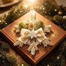 Best Selling Christmas Tree Hanging Ornaments White Gold Vintage Style Plastic Hanging Decor Snowflake Deer Christmas Tree Decoration - Multicolor - View 6