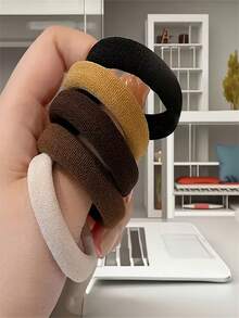 20/200pcs Large 5.3cm Simple Versatile Hair Ties Hair Accessories Simple - Multicolor - View 8