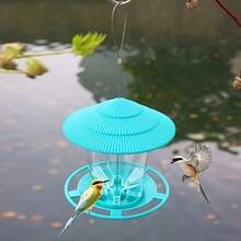 Tempat Makan Burung Gantung Minimalis Baru untuk Taman Luar Ruangan - Tempat Makan Burung Kolibri Otomatis 3D (Cocok untuk Burung Liar) - A - View 5