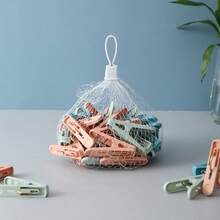 30pcs Colorful Windproof Plastic Clips With Mesh Bag, Durable Strong Laundry Clothespins For Drying Clothes, Hanging Towels, Socks, Underwear, Kitchen, Bathroom, Outdoor Camping, Travel, Multipurpose Clothes Peg Set, Great Mother's Day Gift - View 8