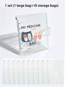 Visual Pill Organizer Set, 7-Day 2-Dose Large Capacity Pill Storage Box, 14 Colorful Compartments, Reusable Travel Medication Organizer, Suitable For Small Daily Items, Ideal For Health-Conscious And On-The-Go Users, Essential Medical Accessory, Back To School, Christmas, Student Essential - Multicolor - View 12