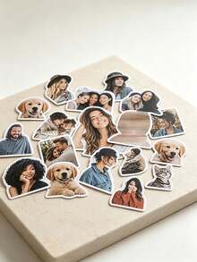 Customized Personalized Photo Stickers, Personalized Sticker Labels, Suitable For Home Souvenirs, Photo Decorations, Cute Souvenirs, Personalized Customized Photo Stickers, Adding Different Colors To Life - Multicolor - View 3