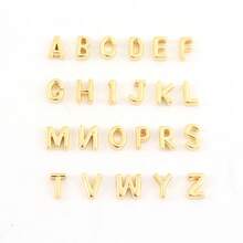 1pc New Vintage Initial Pendant Golden Beaded Bracelet For Women - Yellow Gold - View 4