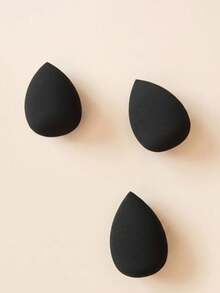 1/3/6/8Pcs Black Teardrop Makeup Sponges, Latex‑Free Soft Cosmetic Puff, Expands In Water, For Liquid Cream Powder Foundation Daily Makeup Tools - Multicolor - View 11