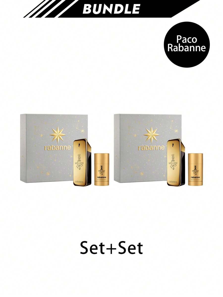 Paco Rabanne [مجموعة] 1 مليون ماء تواليت 100 مل مجموعة هدايا X 2 - مليون - مشاهدة 1