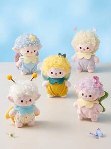 Plush Fairy Pendant Blind Box, Colorful Wing Fairy Plush Doll, Curly Soft Cute Doll, Random Mini Plush Hanging Ornament, Desktop Collectible Decor, Girly Style Accessory, Holiday Surprise Small Gift - Multicolor - View 2