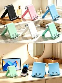 Portable Foldable ABS Desktop Phone Stand | Travel Essential: Lightweight Mini Smartphone And Tablet Holder | Easy-To-Store Travel Accessory - Multicolor - View 1