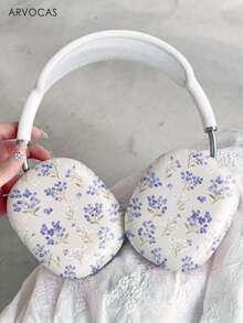 Floral Pattern PBT Glossy Hard Shell Headphone Case, Over-Ear Headphone Cover With Full Body Protection, Shockproof Scratch-Resistant, Easy Install & Remove, Headband & Earphone Carry Case Gift For Daily Use Compatible With Over-Ear Headphones / Noise-Canceling Headphones - Multicolor - View 7
