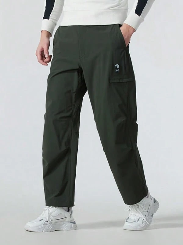 Under Armour Men's Loose Straight-Leg Cargo Joggers, Durable Stretch Multi-Pocket Pants For Hiking, Travel, And Casual Daily Wear - Black - View 1