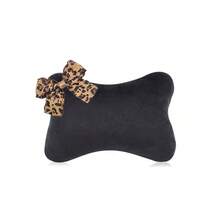 1pc Leopard Print Bow Headrest Car Neck Pillow Short Plush Headrest, Ergonomic Design, All Season Use, Women's Car Interior Accessory - A - View 8