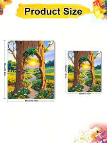 DIY Magical Tree Portal Scenic Landscape (Frameless Or Framed 8x12 / 16x20 Inches) Paint By Numbers Kit(Acrylic) Arts & Crafts For Adult Beginners, Relaxing Home Wall Decor, And Creative Holiday Gifts - Sets - View 2