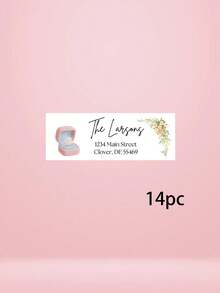 14/30/56pcs Custom Wedding Couple Envelope Sealing Stickers, Romantic Wedding Invitation Envelope Decor, Bridal Shower Favor Gift Bag Sticker - Multicolor - View 35