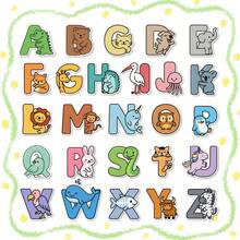 somoving 52pcs Animal Alphabet Stickers - Educational Alphabet Stickers For Kids, Suitable For Water Bottles And Crafting - Multicolor - View 3