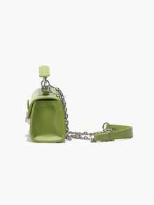 Light Luxury Green Crocodile Embossed Handbag, Korean Style Versatile Chain Shoulder Crossbody Bag For Women, 1pc Green PU Women's Bag - Green - View 9