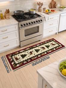 DAJIANG 1 buah Karpet Panjang Cetak 3D Natal, Cocok untuk Kamar Mandi, Dapur, Luar Ruangan, Lorong, Kamar Tidur, Ruang Tamu, Dapat Dicuci dengan Mesin, Mudah Dibersihkan, Alas Pintu Masuk Anti Selip, Aksesori Karpet Dekorasi Kamar Tidur - MultiWarna - View 15