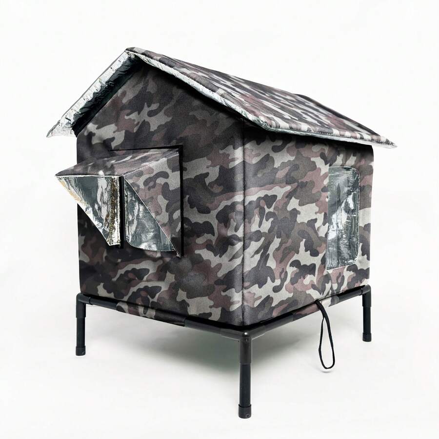 Outdoor Cat House, Warm & Insulated Cat Shelter For Indoor/Outdoor Cats, Suitable For All Seasons, With Warm Cushion, Easy Assembly