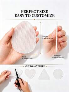 2 Pairs Women's Round Toe Trimmable Non-Slip Shoe Sole Pads, Adhesive Backing Protective Stickers For High Heels And Pointed Toe Shoes - Clear - View 2