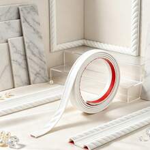 White Twisted Rope Decorative Wall Sticker, Self-Adhesive Flexible Decorative Line, Soft Wear-Resistant 3D Peel And Stick Wall Edge Trim, Suitable For Ceiling, Baseboard, Mirror Frame, Door, Bedroom, Living Room Home Renovation - Multicolor - View 6
