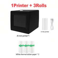 GOTOOGO AI Voice Sticker Printer, Smart Portable Thermal Mini Printer With 6 Art Modes, For Pictures, Photos, Notes, Journals, DIY Crafts - Multicolor - View 14
